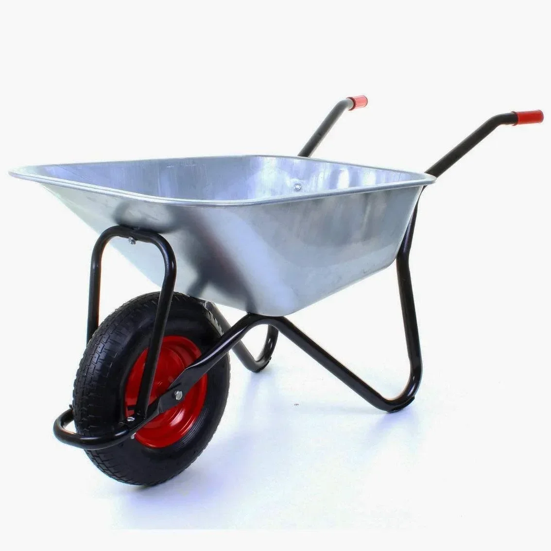 Plastic Or Metal Wheel Barrow Garbage Sand 100 Capacity Wheelbarrow