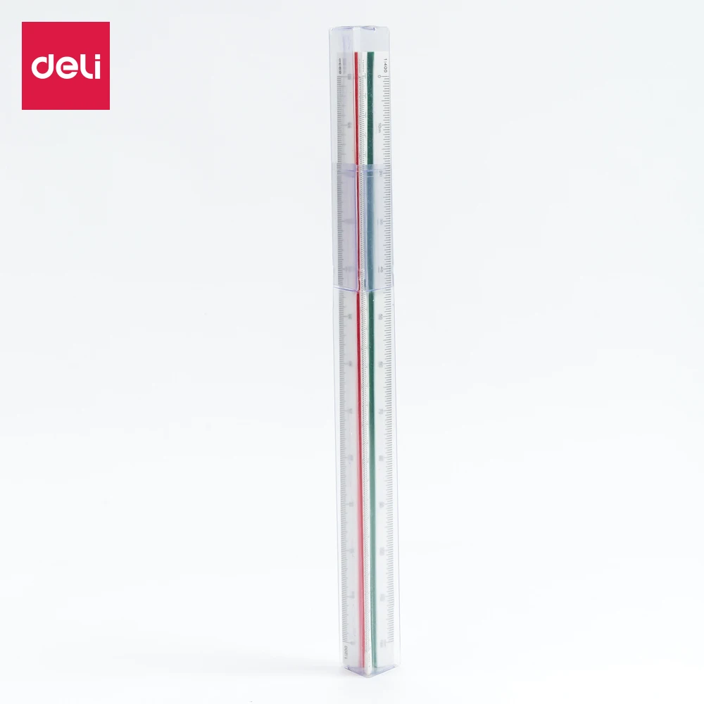 DELI Triangular Scale Ruler Drafting Tool for Architects Engineers and Students, Technical Drawing Ruler Stationery Supplies