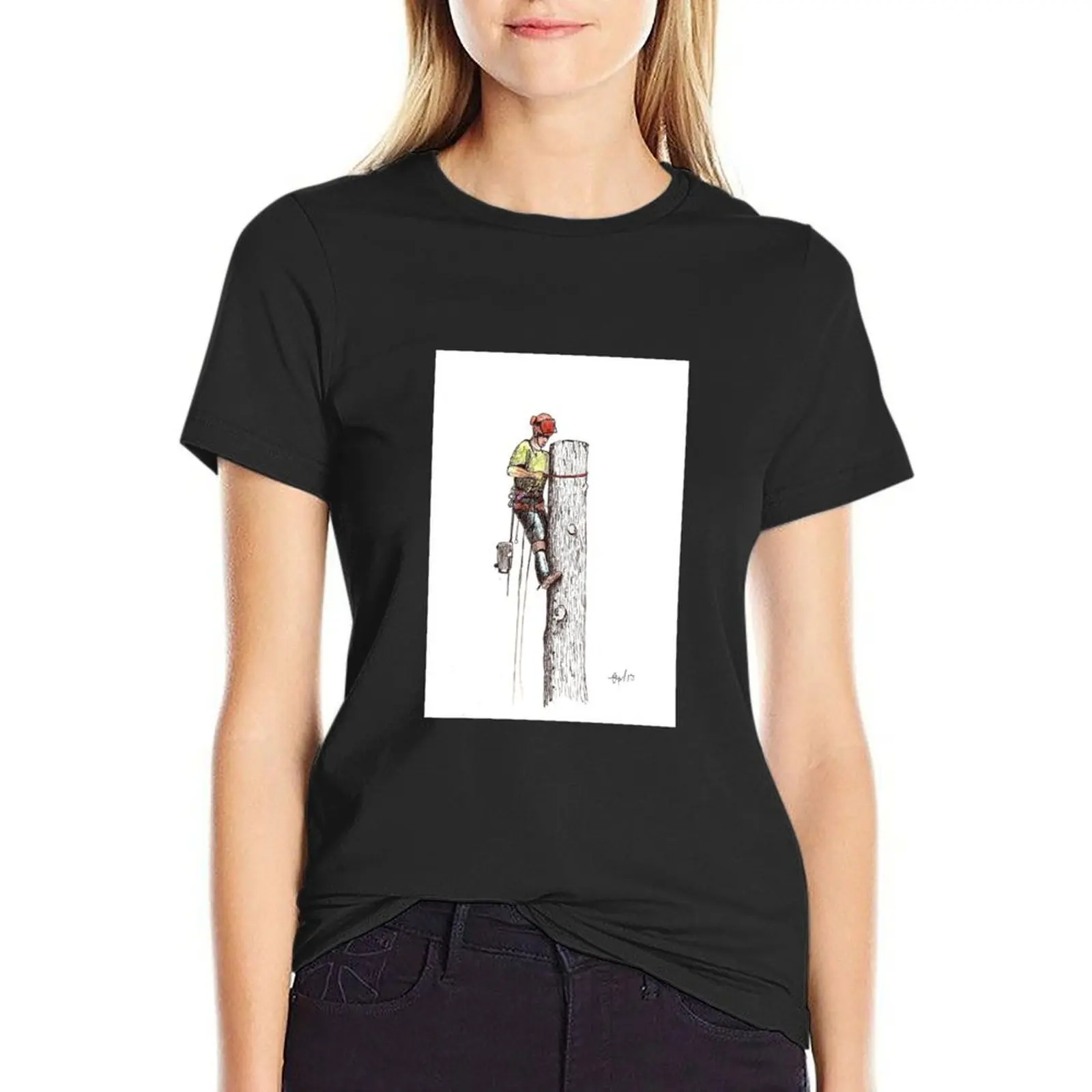 

Arborist Tree Surgeon Gift present chainsaw T-Shirt vintage clothes female Women's clothing