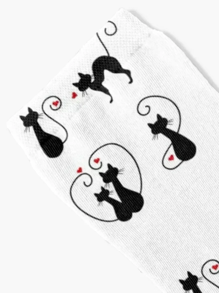 blackcat drawing love cat Socks christmass gift Soccer christmas stocking Stockings compression Ladies Socks Men's
