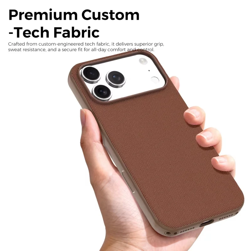 Neue Luxus-Tech-Gewebehülle mit magnetischer kabelloser Ladefunktion für iPhone 18 17 Air 13 12 Pro Max 16 15 14 Plus, stoßfeste Abdeckung – Detail 6
