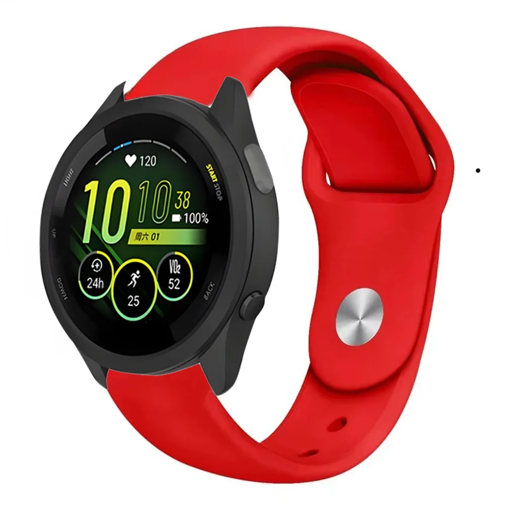 18mm 20mm 22mm Silicone Strap for Garmin Forerunner 965 265 255 55 645 245 165 265S Sport Wristband for Garmin Venu 4/3/2S Strap
