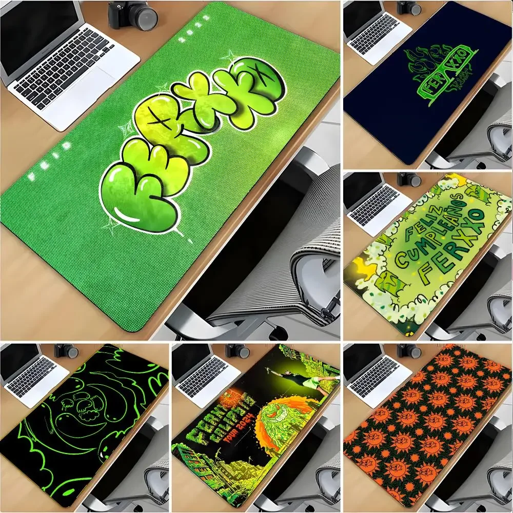 Artist Pop Feid Ferxxo Mouse Pad Large Mouse Pad Desk Mat Non‑Slip Gaming Board Game Mat with Stitched Edges