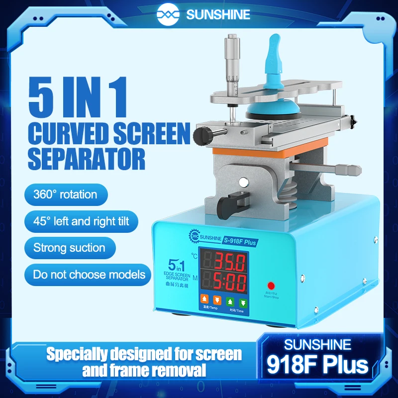 

SUNSHINE S-918F Plus Separator Curved Screen Separation Multi-function 5 in 1, 45° Left And Right Tilt and 360° Rotation