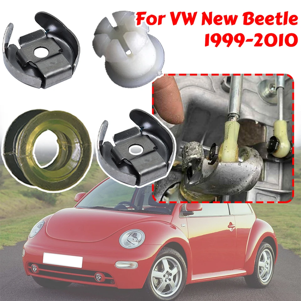 4PC VW Gear Shift Cable Bushing Repair Kit for New Beetle 1999-2010