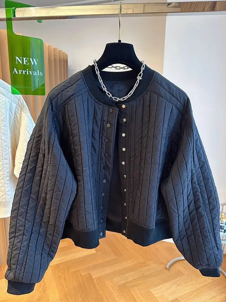 

Осень-зима 202, новое женское простое черное, бежевое теплое хлопковое пальто, коричневое однобортное праздничное короткое пальто, повседневная уличная одежда