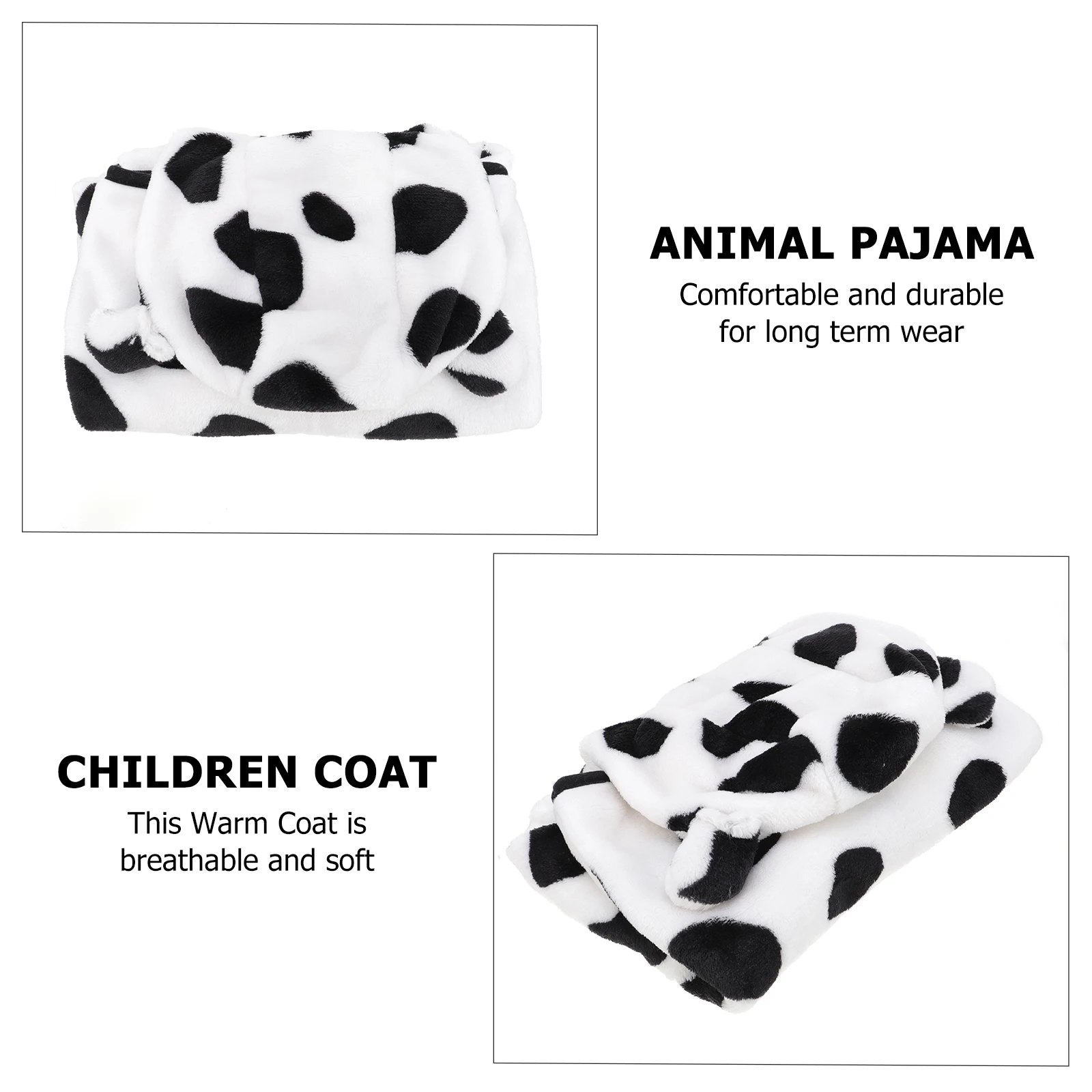 

Animal Cow Coat Girl Child Winter Coats for Kids Single Layer Coral Fleece Toddler Warm Children Clothes