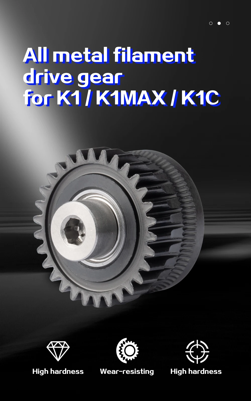 Trianglelab ® DLC K1 Gear K1C Extruder K1max DLC Gear Vollmetall-Integriertes Getriebe mit DLC-Beschichtung für K1 K1 Max K1C Extruder 3D-Drucker – Detail 1