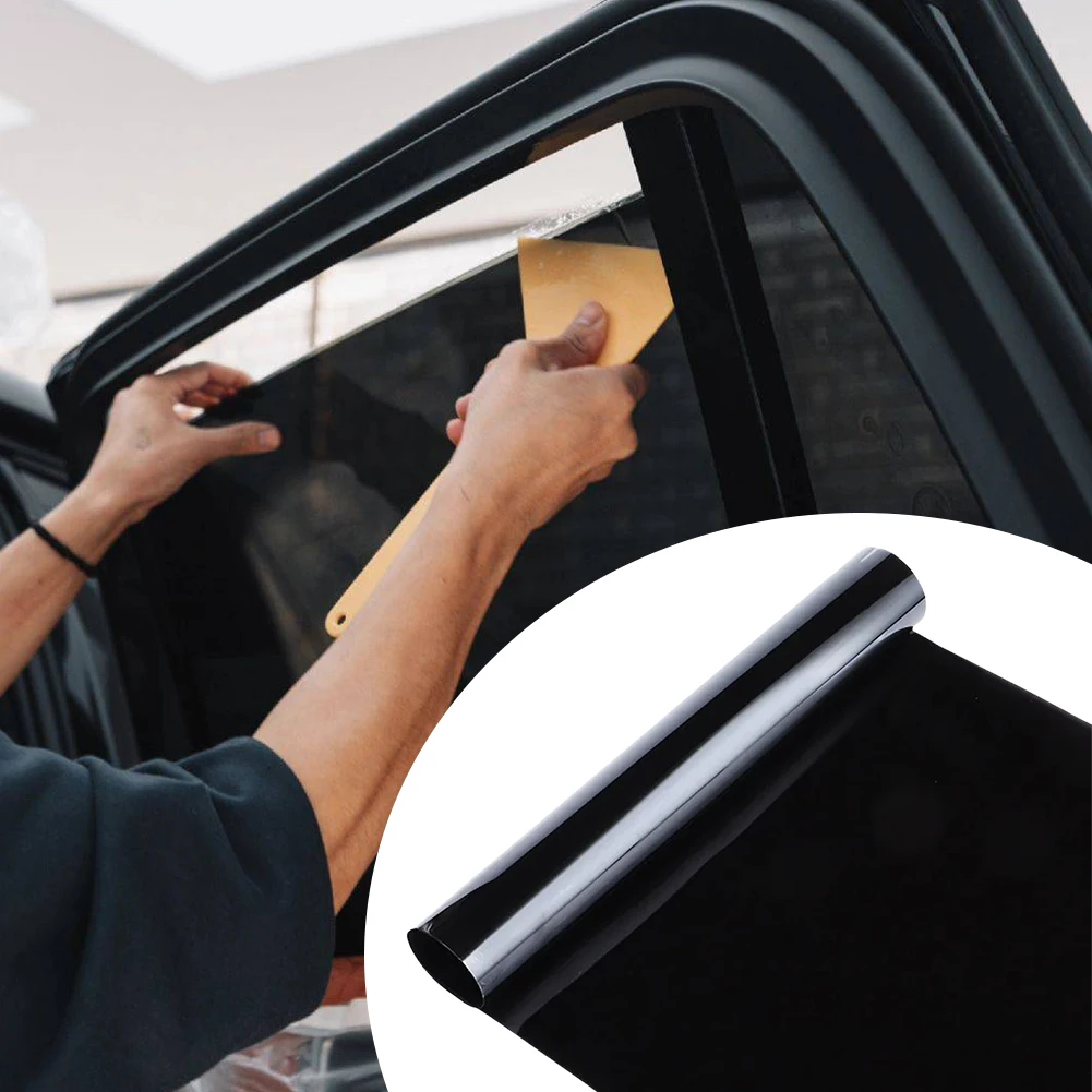 1 Roll Glass Sticker 50cmX3m Car UV Protector Foils 1/5/15/25/35/50 Percent Black Car Window Foils Tinting Film