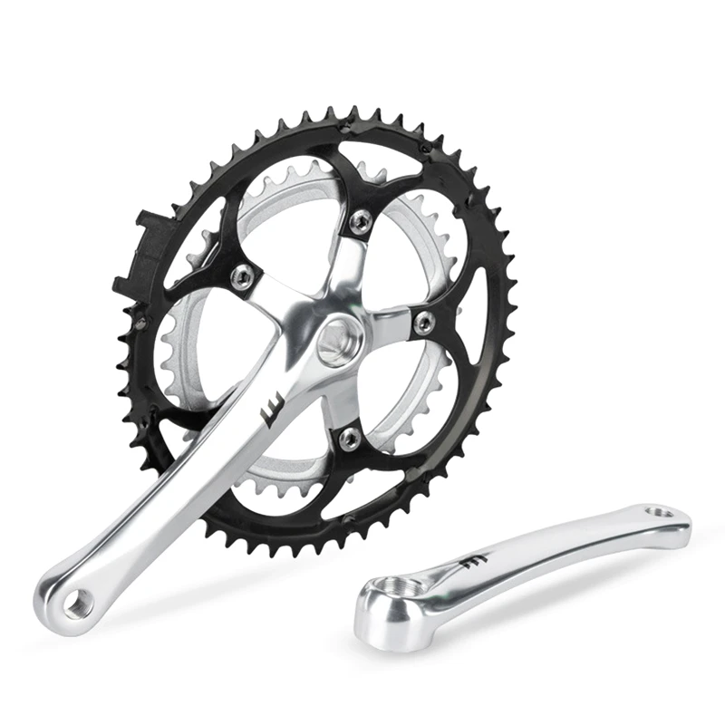 

Chooee Road Bike Crankset Folding Bicycle Crank Chainring Double 52-39T Cycling Chainset Ultralight