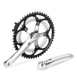 Chooee Road Bike Crankset Folding Bicycle Crank Chainring Double 52-39T Cycling Chainset Ultralight