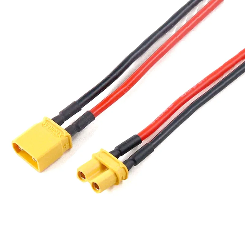 5PCS XT30U-M/F connection cable, XT30U model aircraft plug, lithium battery charging interface male-female plug connection cable