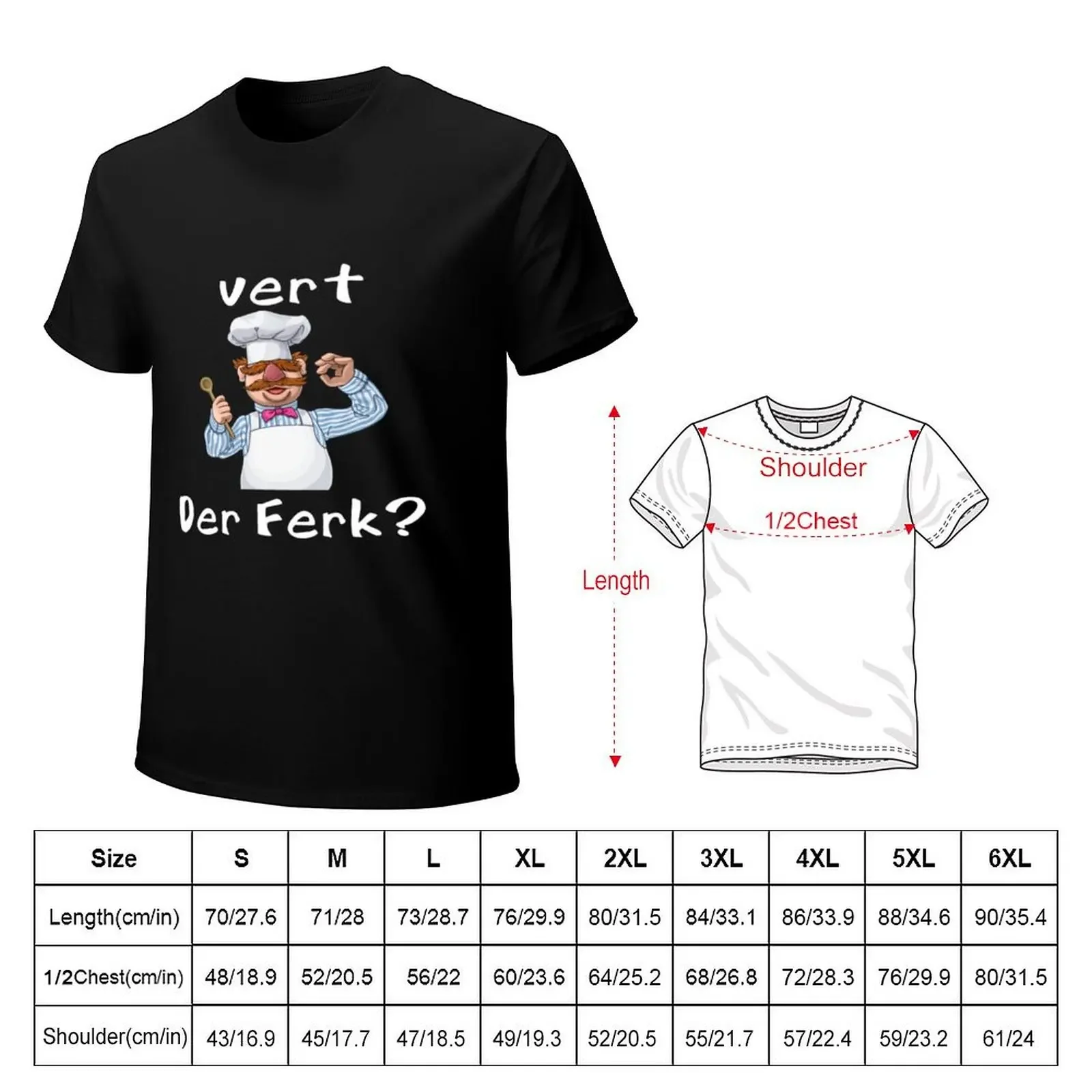 the swedish chef T-Shirt man t shirt tops black t-shirts for men