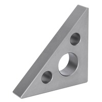 45 and 90 Degree Right Angle Ruler Imperial and Metric Scales Aluminum Alloy Triangle Ruler Small/Thickened Silver/Matte