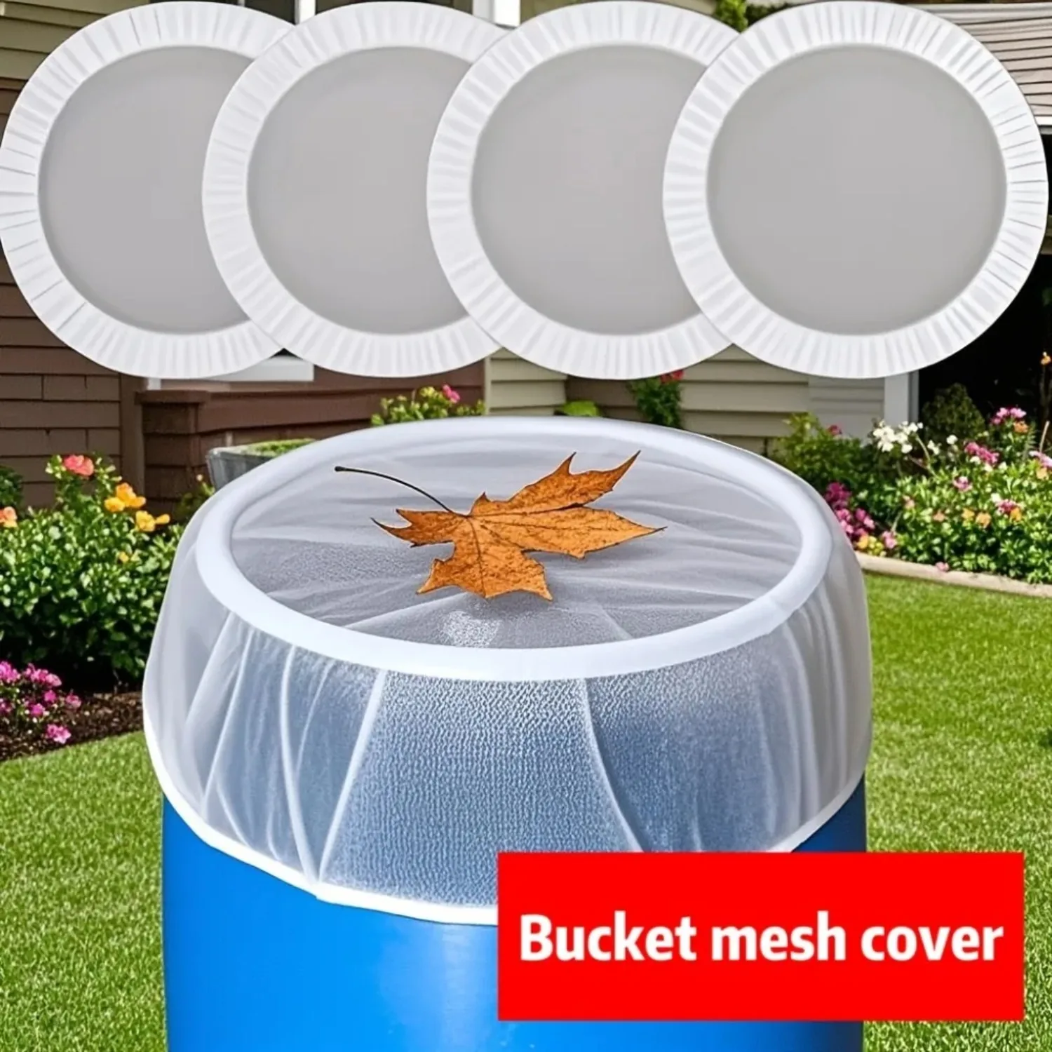 

Durable Polyester Mesh Cover for Outdoor Rainwater Barrel Waterproof Protective Accessory