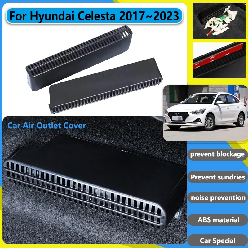 For Hyundai Celesta ID 2017~2023 2022 Car Air Condition Vent Cover Non-Clogging Seat Dust Protect Decoration Interior Accesories