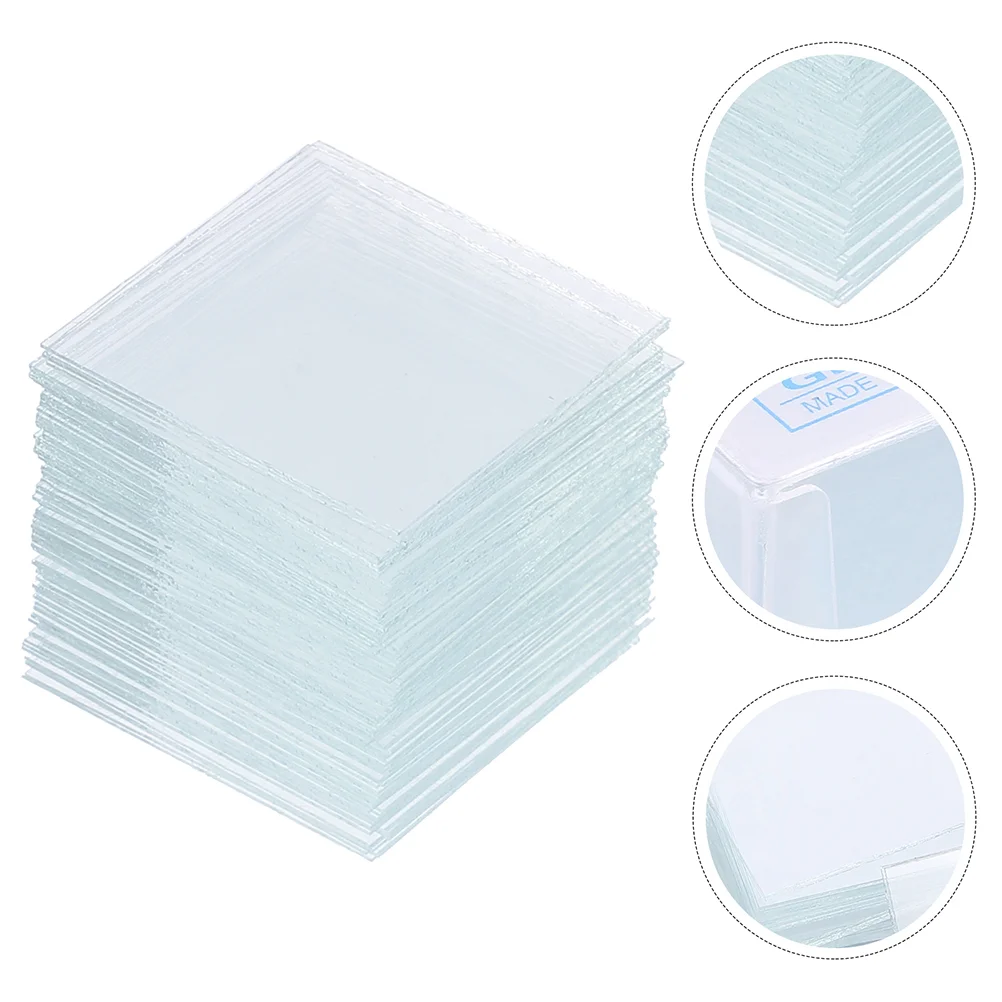 500 Pcs Glass Slide Clear Glasses Bioexperiment Slides Microscope Kits Coverslips