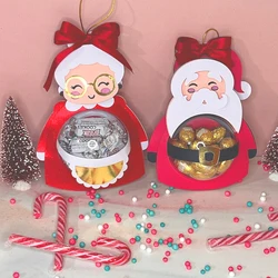 Boże narodzenie Xmas Santa Mrs Claus cukierki posiadacz ozdoba do wycinania matryc do cięcia renifera na choinkę deco