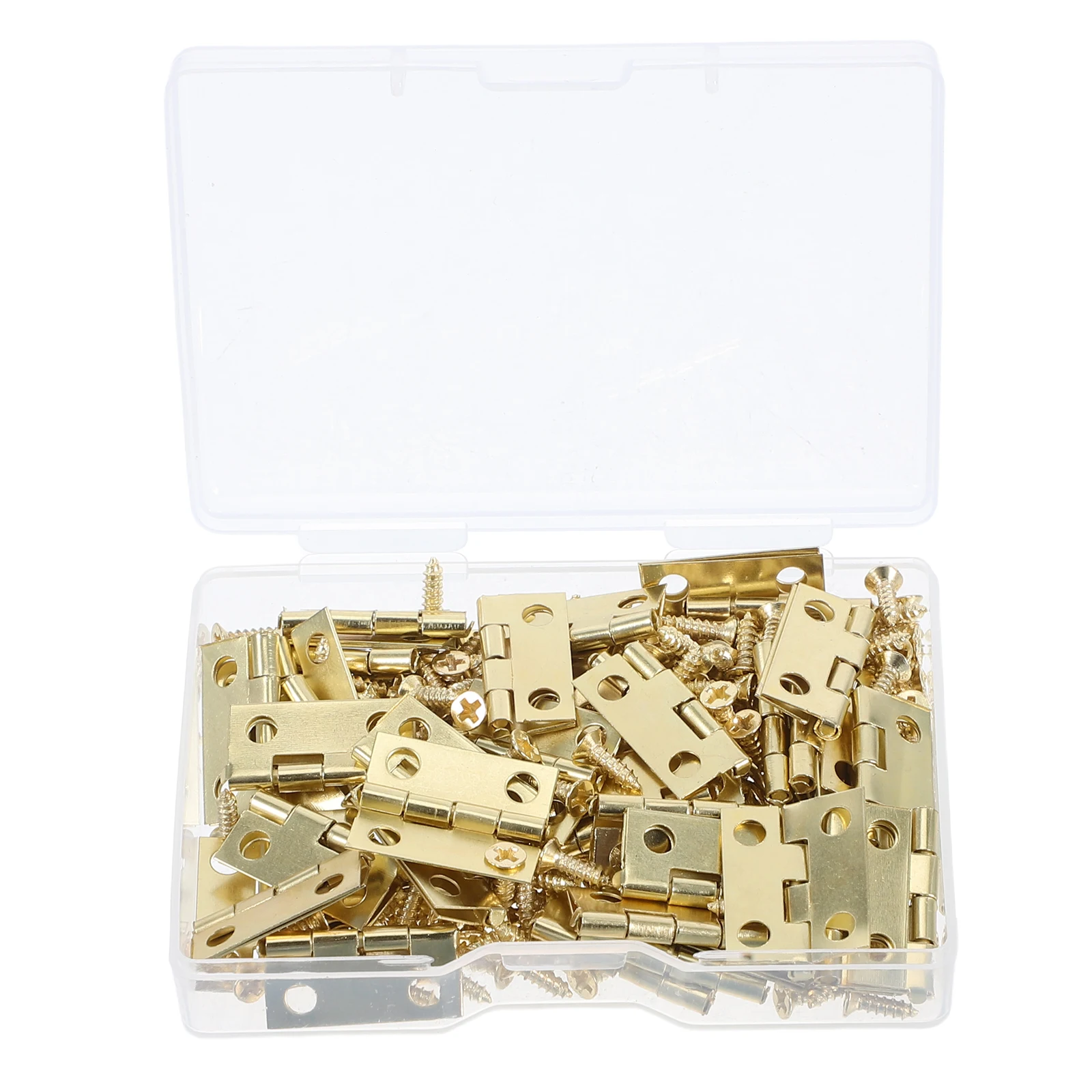 

50pcs Mini Set 19X15Mm Iron Small With Screws Retro Style Jewelry Box Cabinet Hardware For Diy Crafts Repairs Tiny