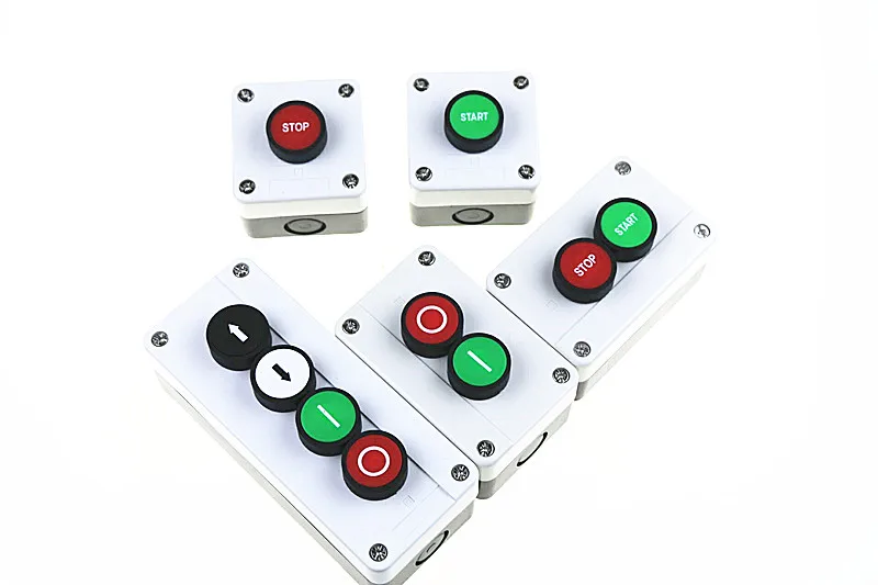 XB2 With arrow symbol, start stop self sealing waterproof button switch emergency stop industrial handhold control box.