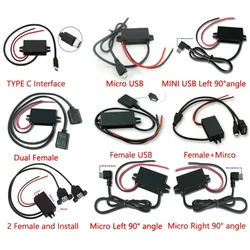 Female USB 12V 24V 48V 60V 72V Buck 5V 3A Charging Converter DC to DC Step Down Converter for battery With Multi Types USB Jack