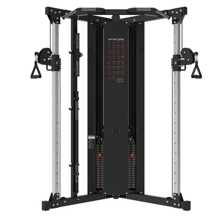 

Fitness Mount Cable Station Wall Mounted Tower with Adjustable Dual Pulley System TZ-Q1018