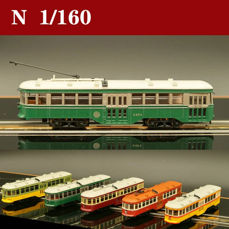 1/160 N Train Model American Peter Witt Digital Electric Locomotive Rail Car Collection Gift Model Toys