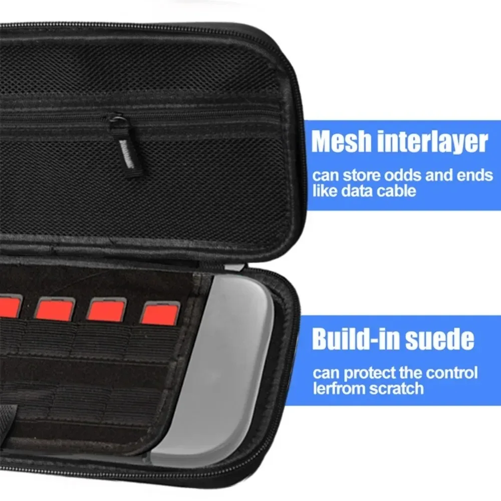 3-in-1 Travel Carrying Case for Nintendo Switch 2 Easy Installation Tempered Glass Screen Protector Films with Slim EVA Hard Bag