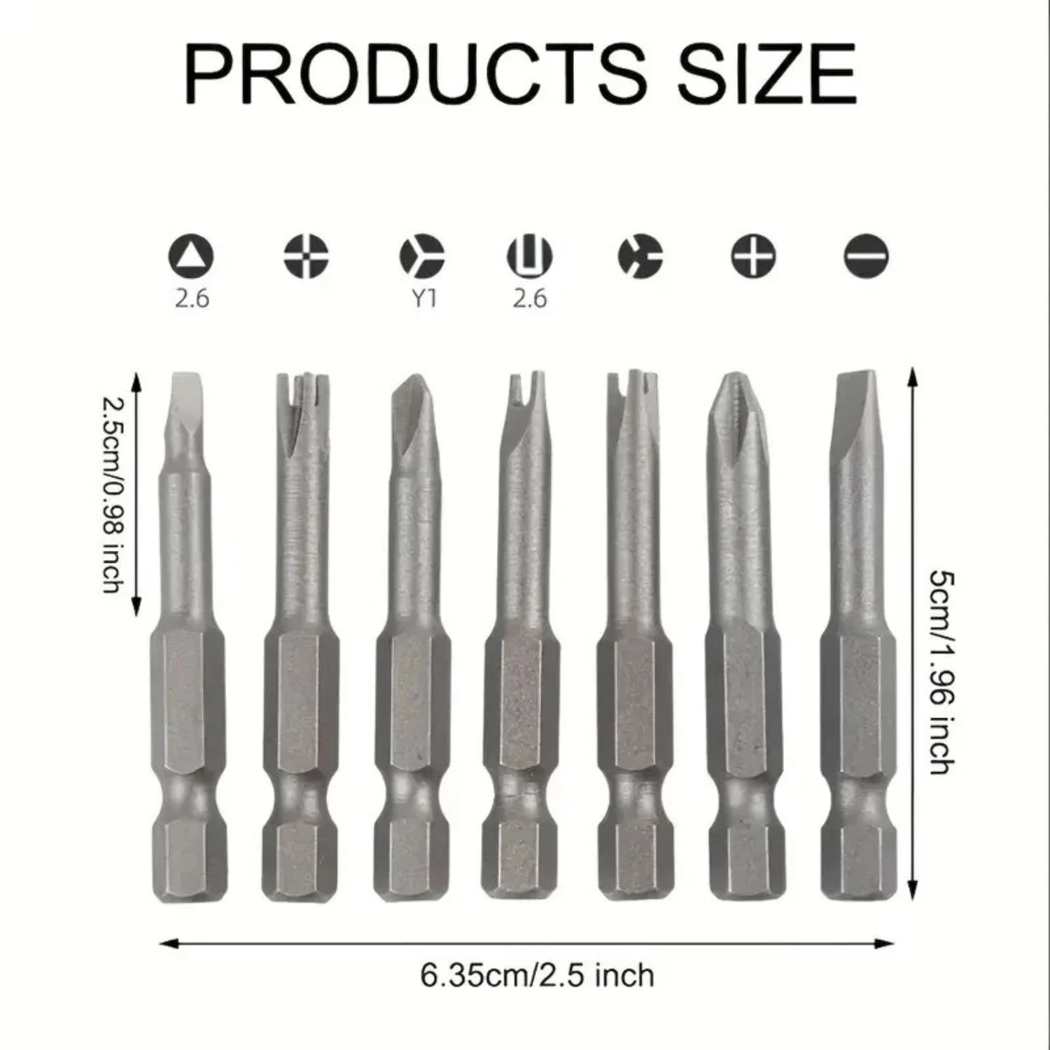 7PCS Special Shaped Screwdriver Set With Hexagonal 6.35mm Shank Diameter Interface  Appliance Repair Screwdriver Accessories