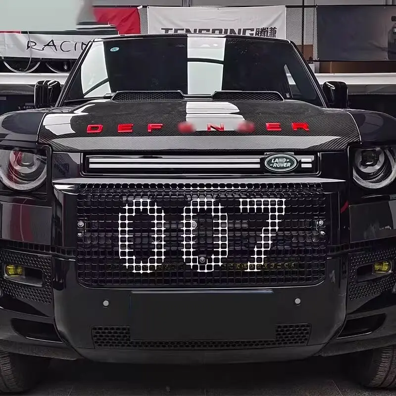 For Land Rover Defender 90/110 20-25 Models Modified Kane Honeycomb Grille 007 Digital Spare Tire Cover Appearance Parts