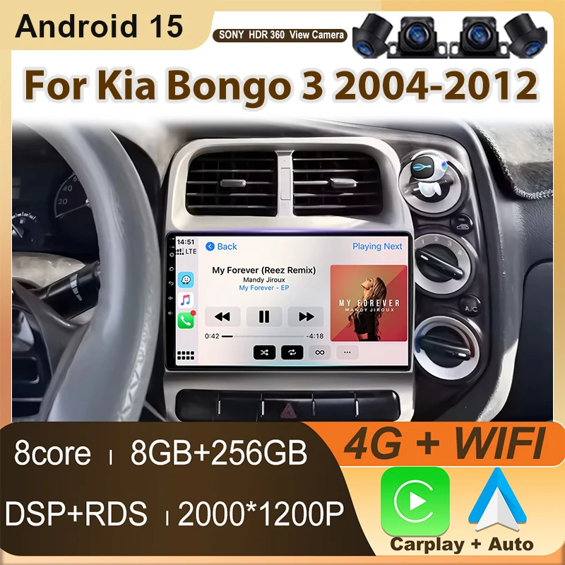 

Car Radio For Kia Bongo 4 2004 - 2012 Android 15 Screen GPS Navigation Carplay Car Multimedia Video Player Head Unit No 2din DVD