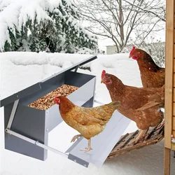 Automatic Chicken Feederfor Chickens Ducks and Geese Feed Trough Rainproof Feeding Artifact Breeding Equipment for Chickens