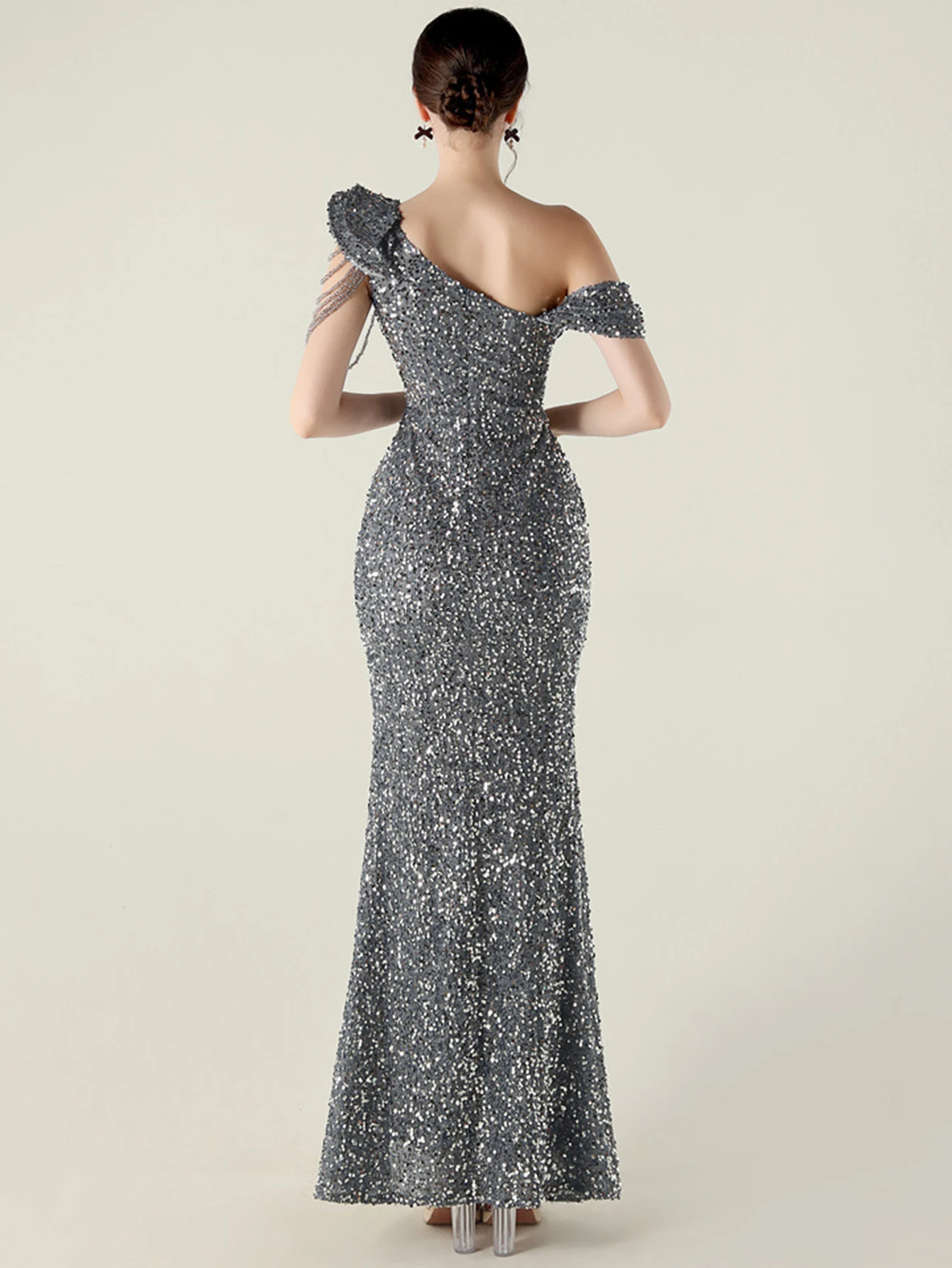 Seksowna sukienka maxi bez pleców z cekinami, elegancka sukienka letnia damska na wesele, długie sukienki na przyjęcie 2025, sukienki wieczorowe na urodziny, studniówkę, vestido