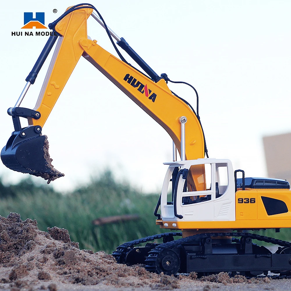 

Huina 1516 Rc Excavator Cars Truck Radio Controlled Machine 2.4G 6Ch Simulation Engineering Vehicle Children's Toys for Boys