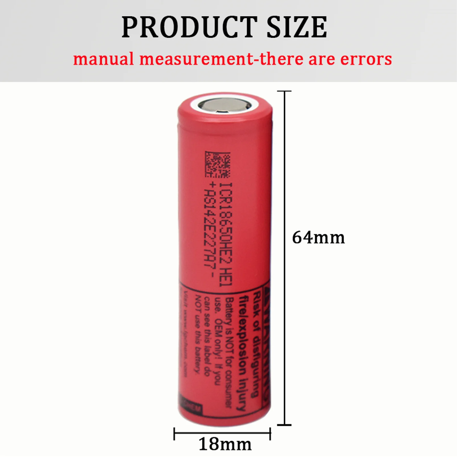 

100% Original 18650 HE2 3.6V 2500mAh 20A Rechargeable For Power Tools