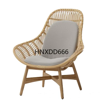 

Outdoor balcony casual solid wood rattan waterproof sunscreen sofa