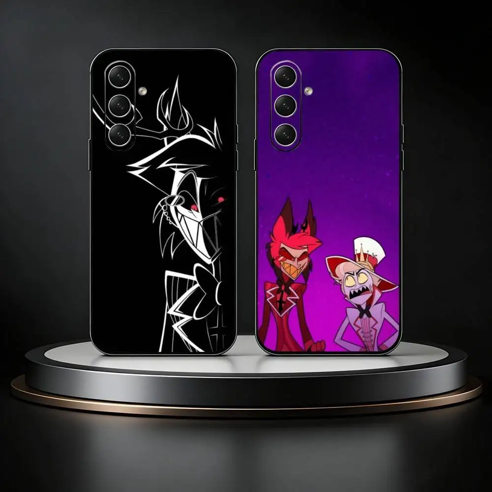 H-Hazbin Hotel Phone Case For Samsung Galaxy A73,21,22,32,71,53,52,51,80,5G Soft Black Cover
