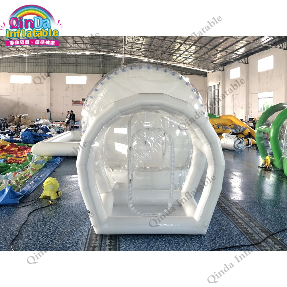 Party Event Inflatable Human Size Bubble Snow Ball Tent,Christmas Inflatable Snow Globe Bouncy Castle For Advertising