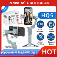 HQ5 Smartphone Gimbal Stabilizer, 3 Axis Anti-shake Gimbal with Face Follow and Zoom, for iPhone Samsung Xiaomi Phone Video Vlog