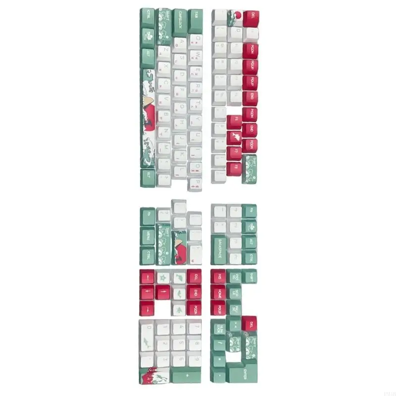 P9JB Customizable PBT Keycaps Set Coral Sea Pattern XDA/OEM Keycaps For Mechanical Keyboards,Korean Keycaps Solid Builds