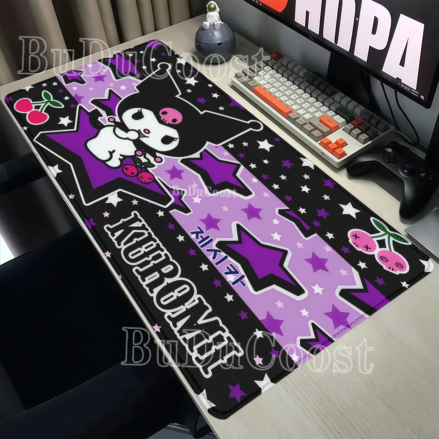 HD Printing Kuromi Anime Mouse Pad Large Non-slip Base Gaming Computer Cute Mousepad XXL Keyboard Gaming Office 40x90cm Desk Mat