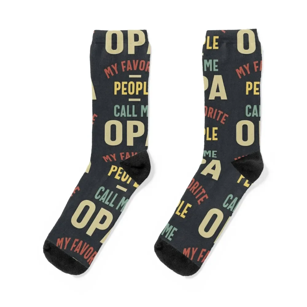 

Mens My Favorite People Call Me Opa Gift Socks anti slip football Soccer moving stockings luxe Socks Female Men's