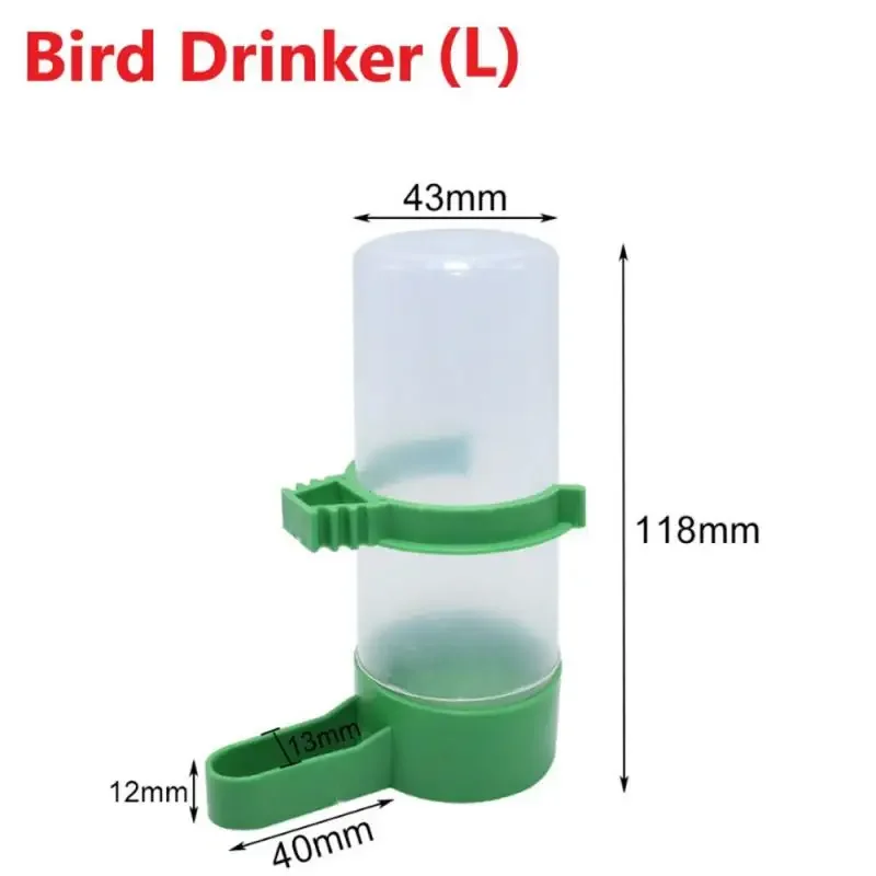 Alimentador De Pássaro De Plástico com Bebedor Automático, Alimentação De Alimentos e Água, Papagaio Beber Copo, Pet Bird Supplies, 1 Pc, 2 Pcs, 4Pcs