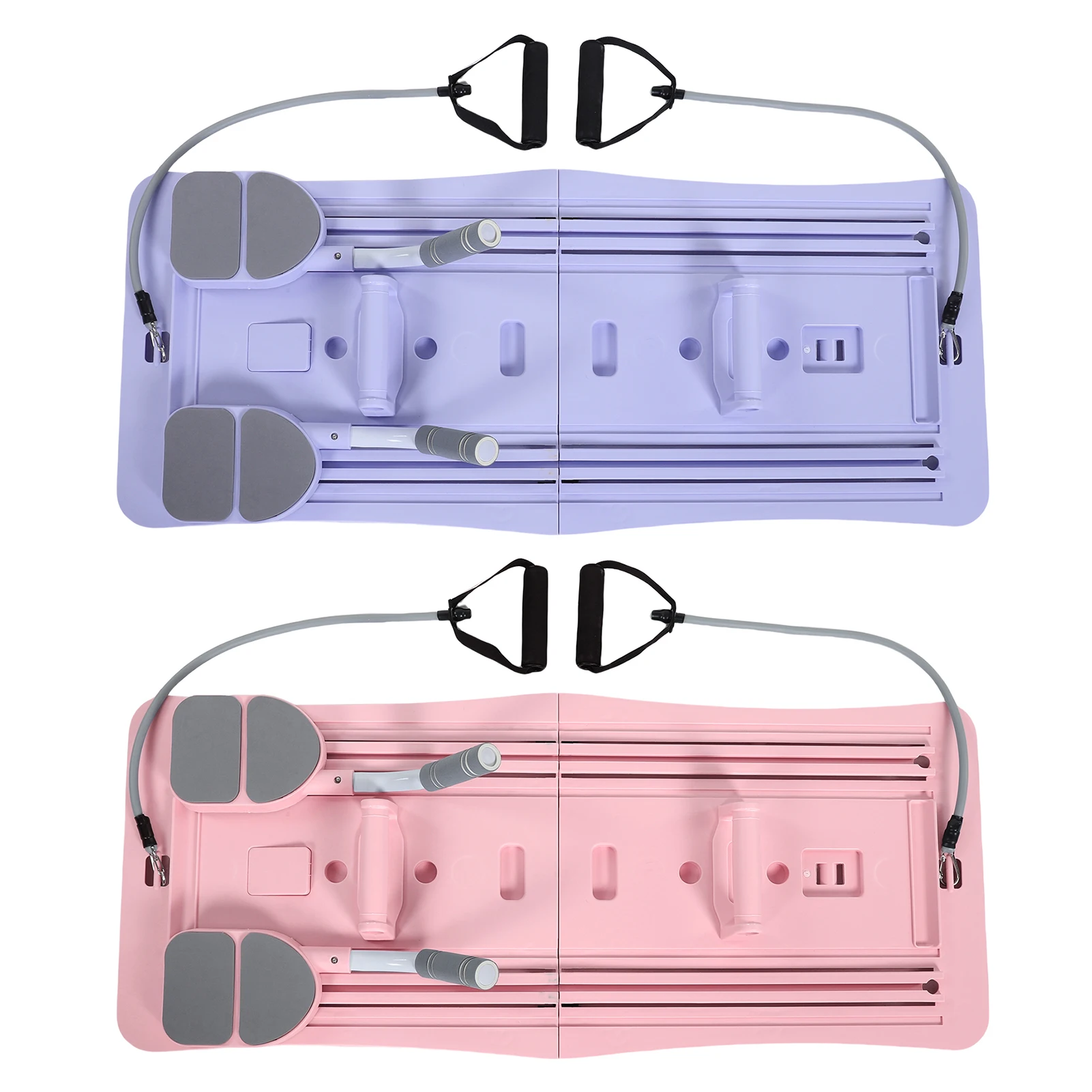 Planche de Pilates pliable 4 en 1, roue d'exercice, équipement d'exercice à roulettes pour entraîneur d'entraînement de gymnastique à domicile