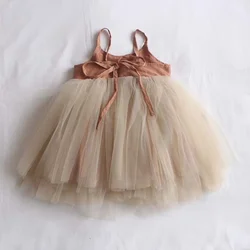 Robe Tutu de Princesse pour Petite Fille de 0 à 3 Ans, Vêtement Dos aux, Tenue d'Anniversaire, Nouvelle Collection Été 2023