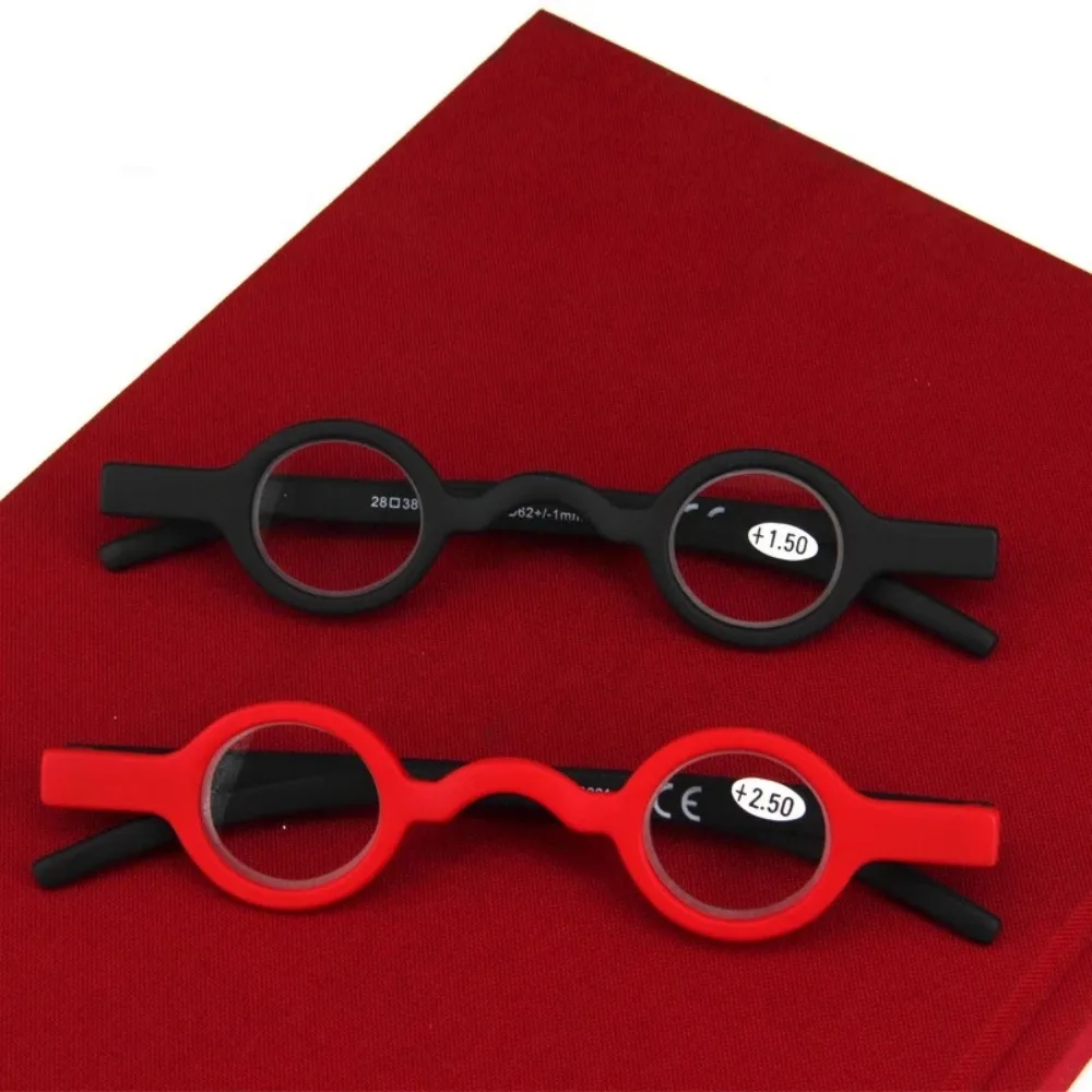 Neue Tragbare Lesebrille Runde Rahmen Retro Presbyopie Brille 1,0/1,5/2,0/2,5/3,0 Harz presbyopie Brillen Unisex