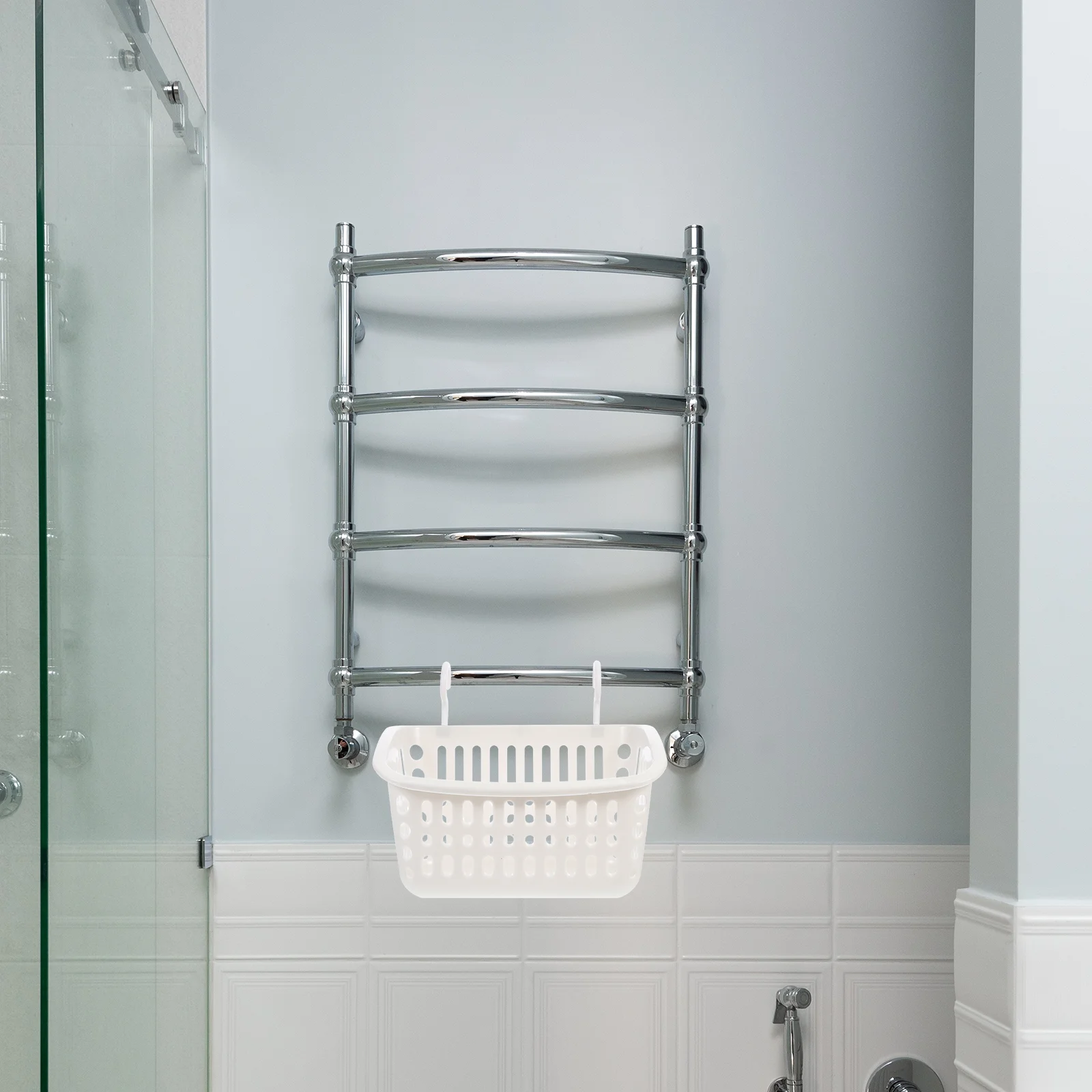 

3Pcs Bathroom Hanging Storage Basket for Toiletries Organizer Wall Mounted Plastic Drainable Toiletries Holder Shower Gel