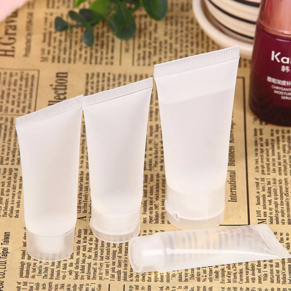 25 Pcs Shampoos Bottles for Lotion Water Dispenser Container White Refillable Travel