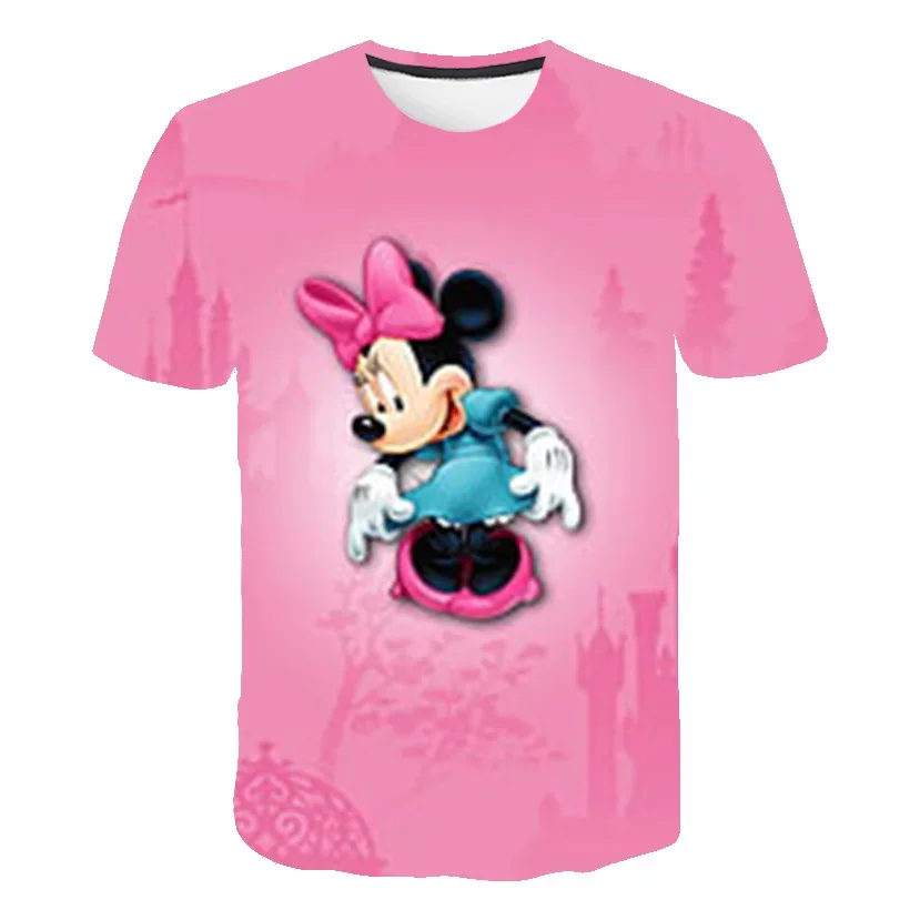 1-14 T Mickey Mouse T Shirts Kids Boys And Girls Summer T-Shirts Children Disney Short Sleeve Cartoon Casual Tops Tees Costumes