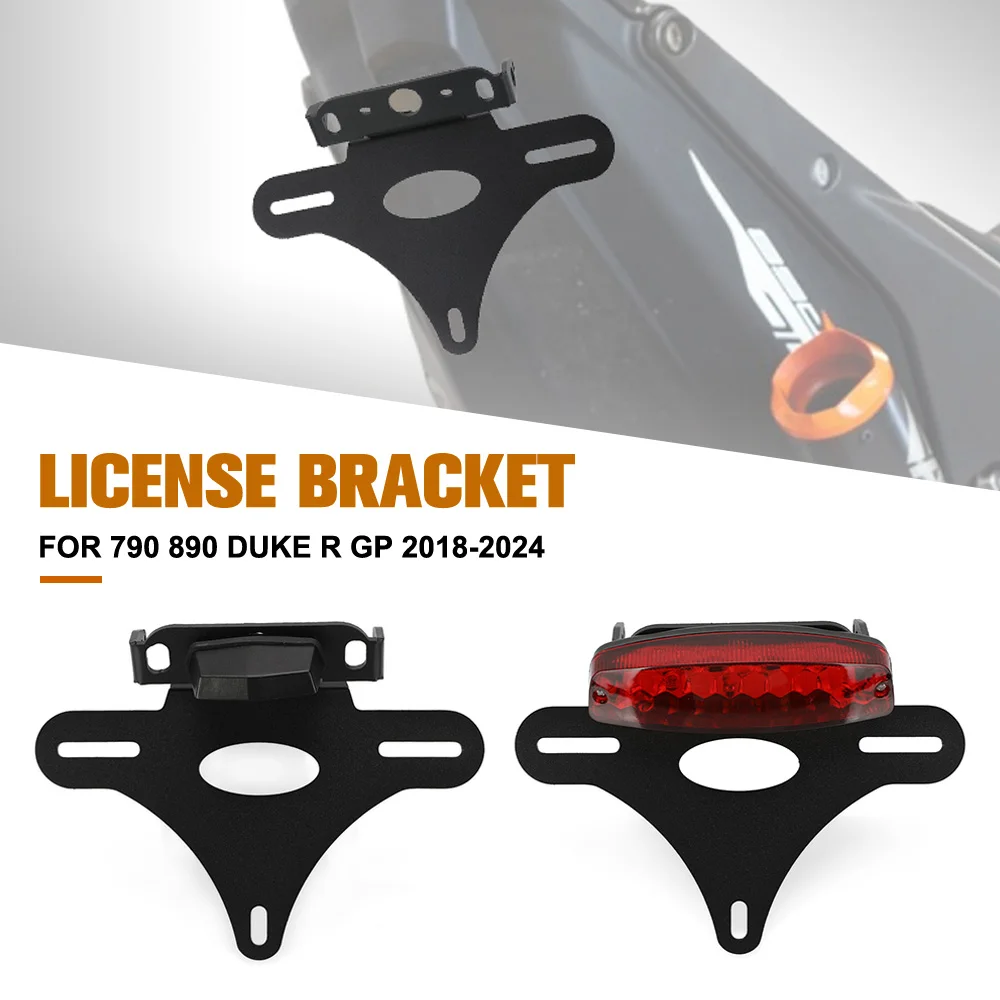 

Motorcycle For 790 890 Duke R GP 2018 2019 2020 2021 2022 2023 2024 Tilt Plate Holder License Plate Bracket Rear Accessories